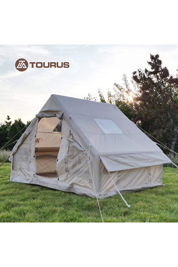 Tourus Şişme Çadır 420D 300X210X200 Cm 6,00M2 Çantalı Pompalı Lüx Şişme Çadır
